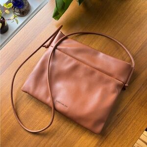 Cognac Leather Crossbody Bag - Elizabeth and James